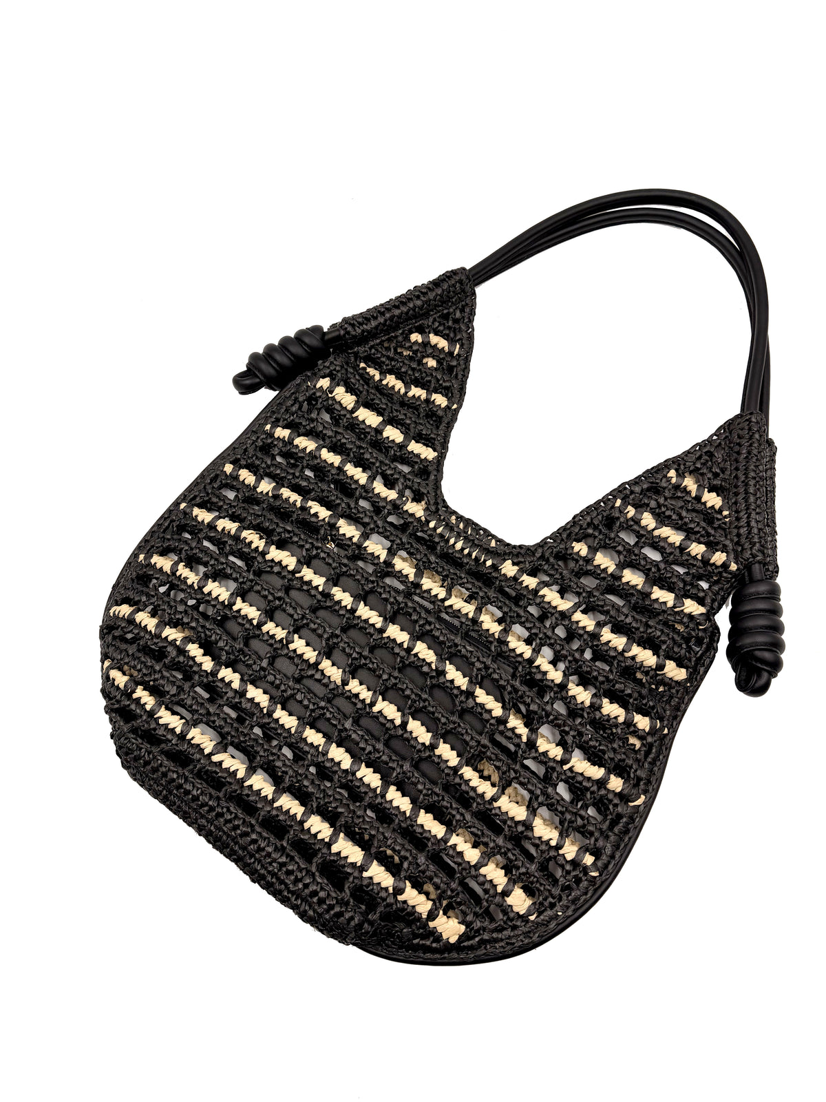BRAIDED HANDLE STRAW TOTE BAG HANDWOVEN STRAW BAG