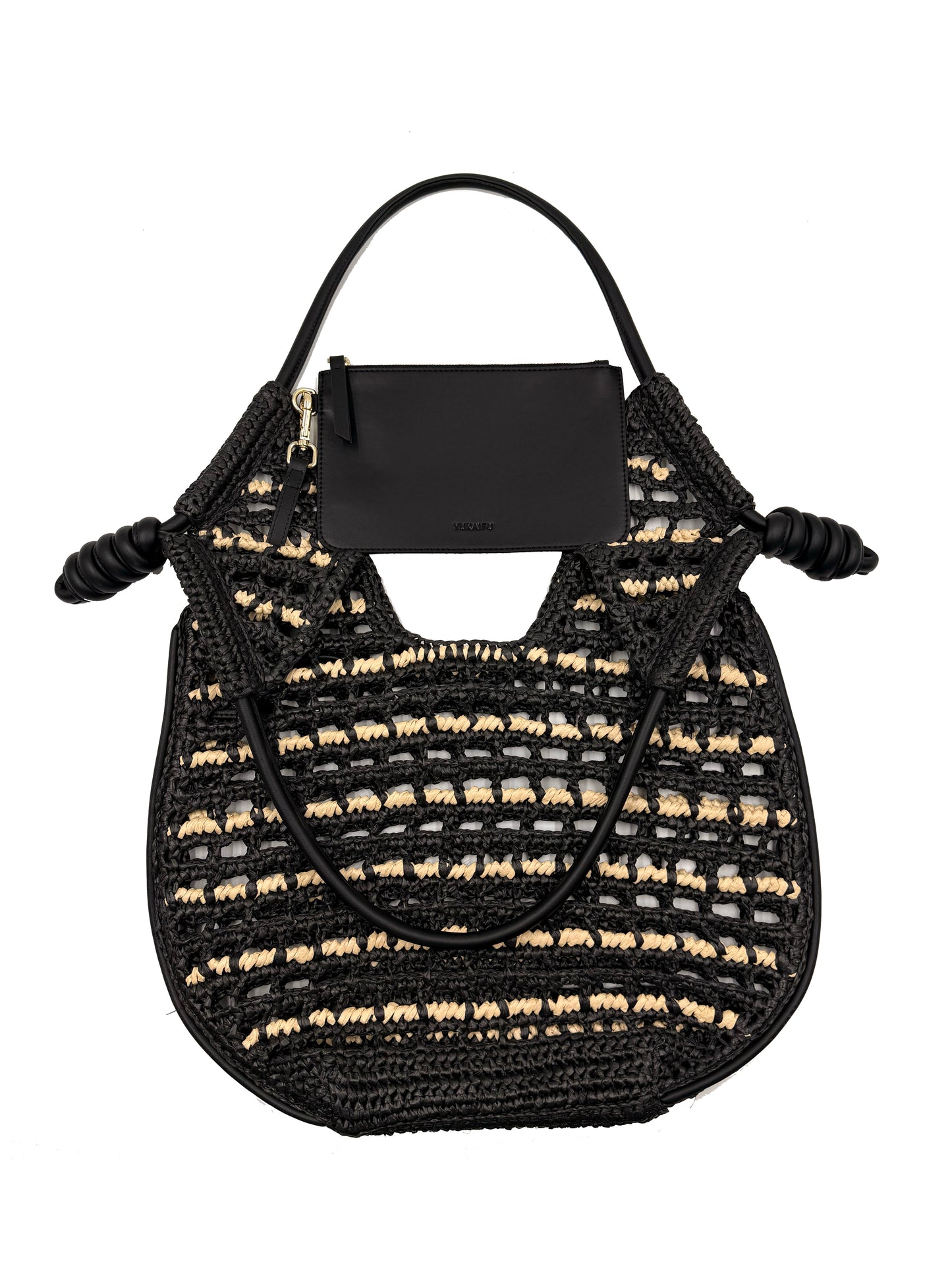 BRAIDED HANDLE STRAW TOTE BAG HANDWOVEN STRAW BAG