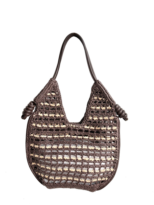 BRAIDED HANDLE STRAW TOTE BECH BAG HANDWOVEN STRAW BAG W TOTE BAG