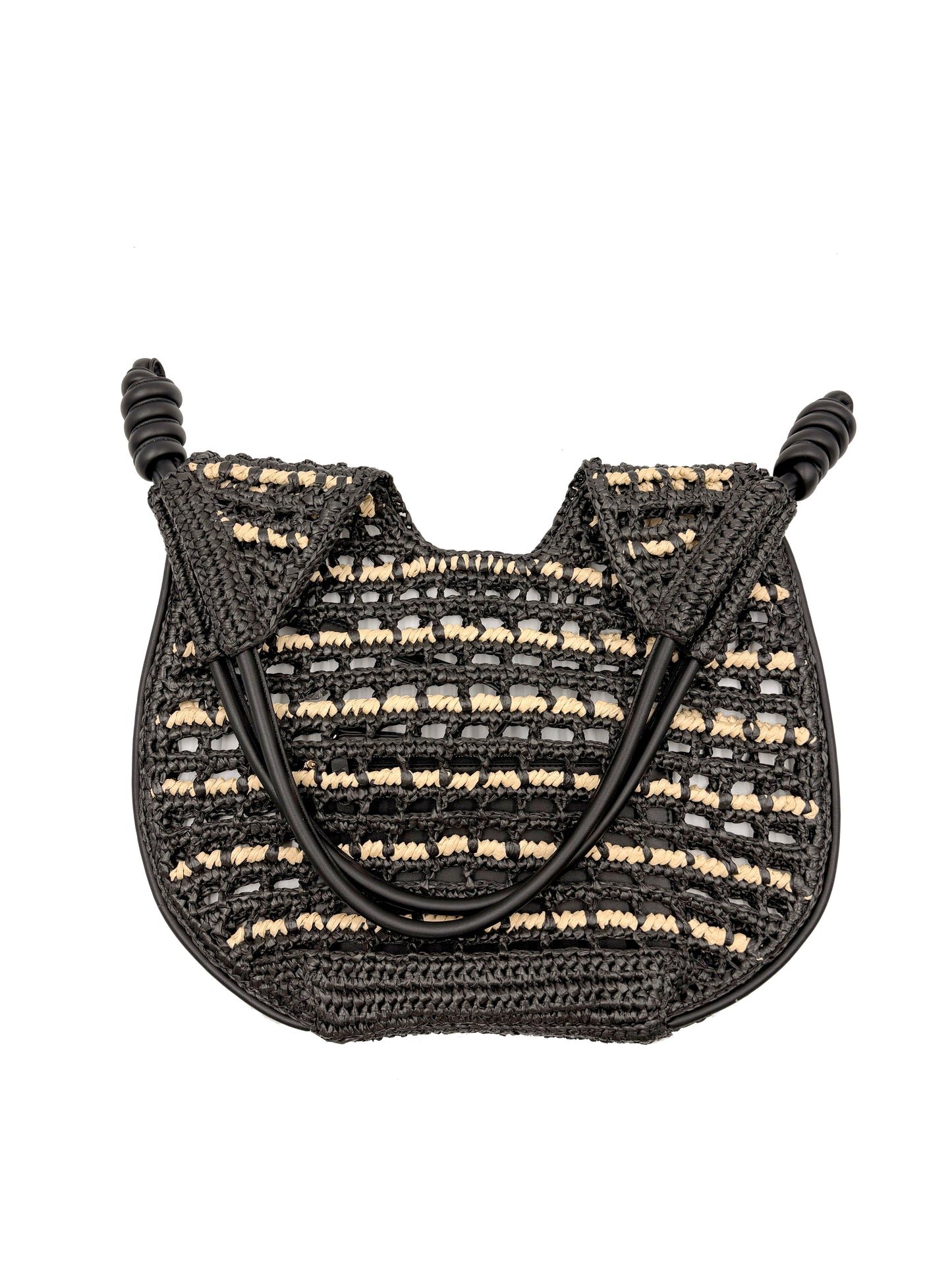 BRAIDED HANDLE STRAW TOTE BAG HANDWOVEN STRAW BAG