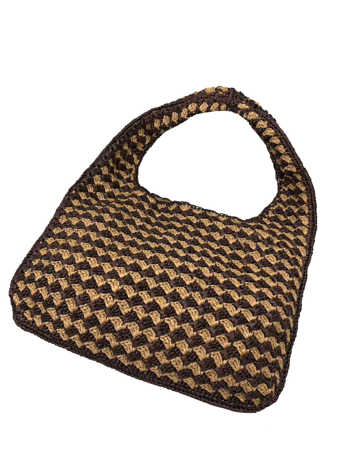MATTE RAFFIA HOBO SHOULDER BAG