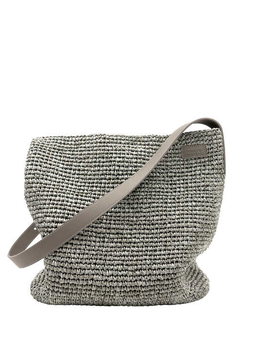 MATTE RAFFIA HOBO SHOULDER BAG