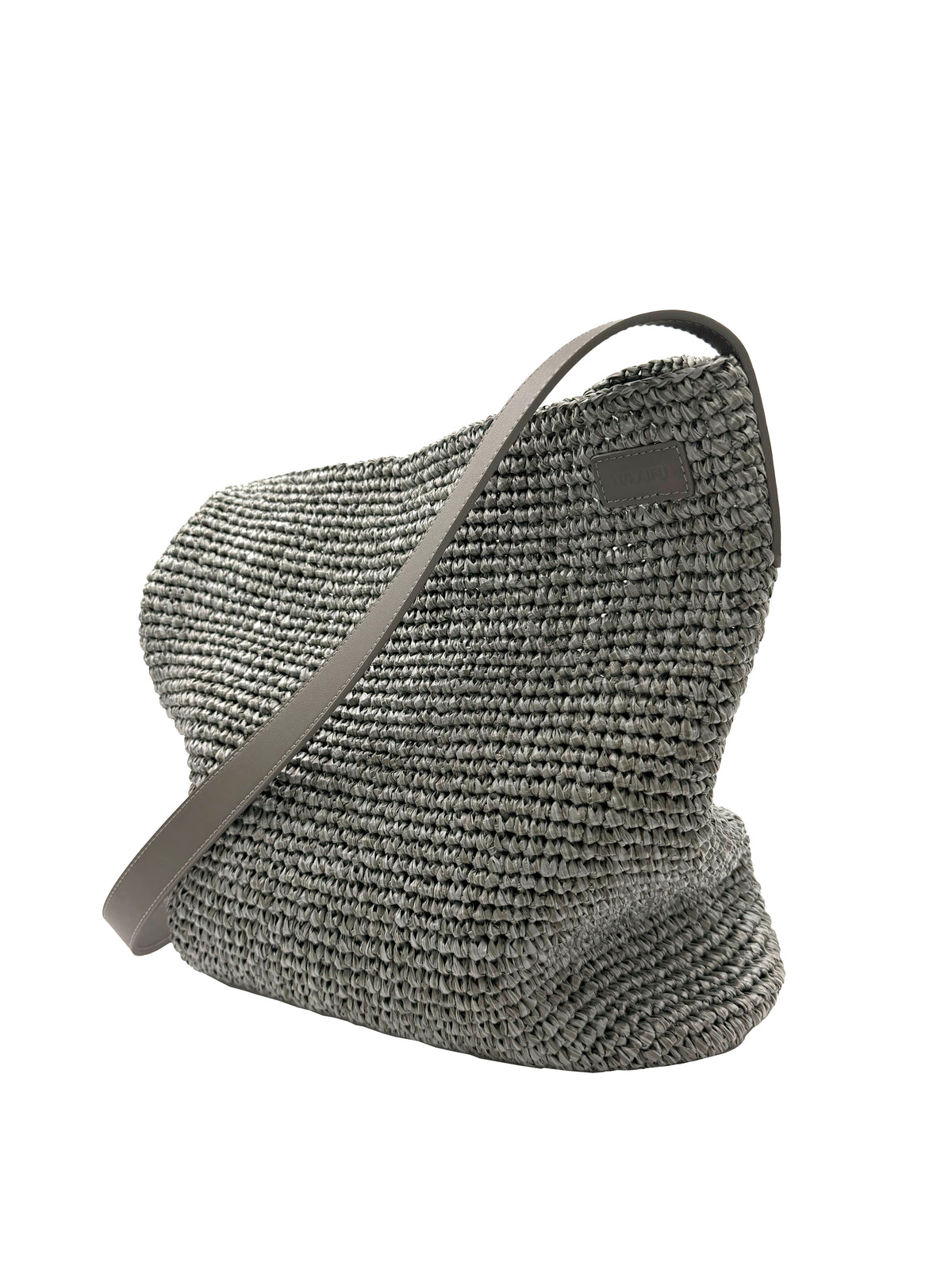 MATTE RAFFIA HOBO SHOULDER BAG
