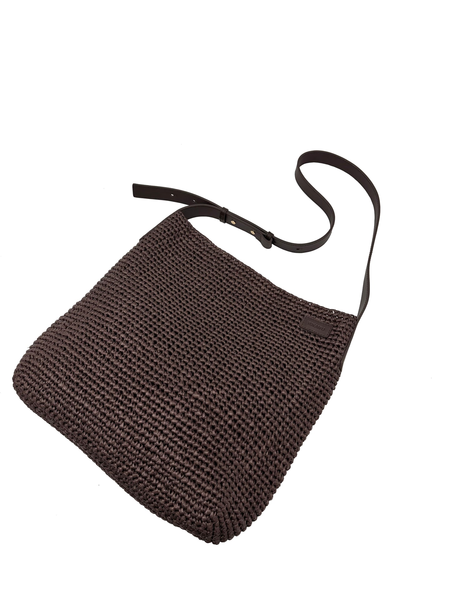 MATTE RAFFIA HOBO SHOULDER BAG HAND WEAVEN