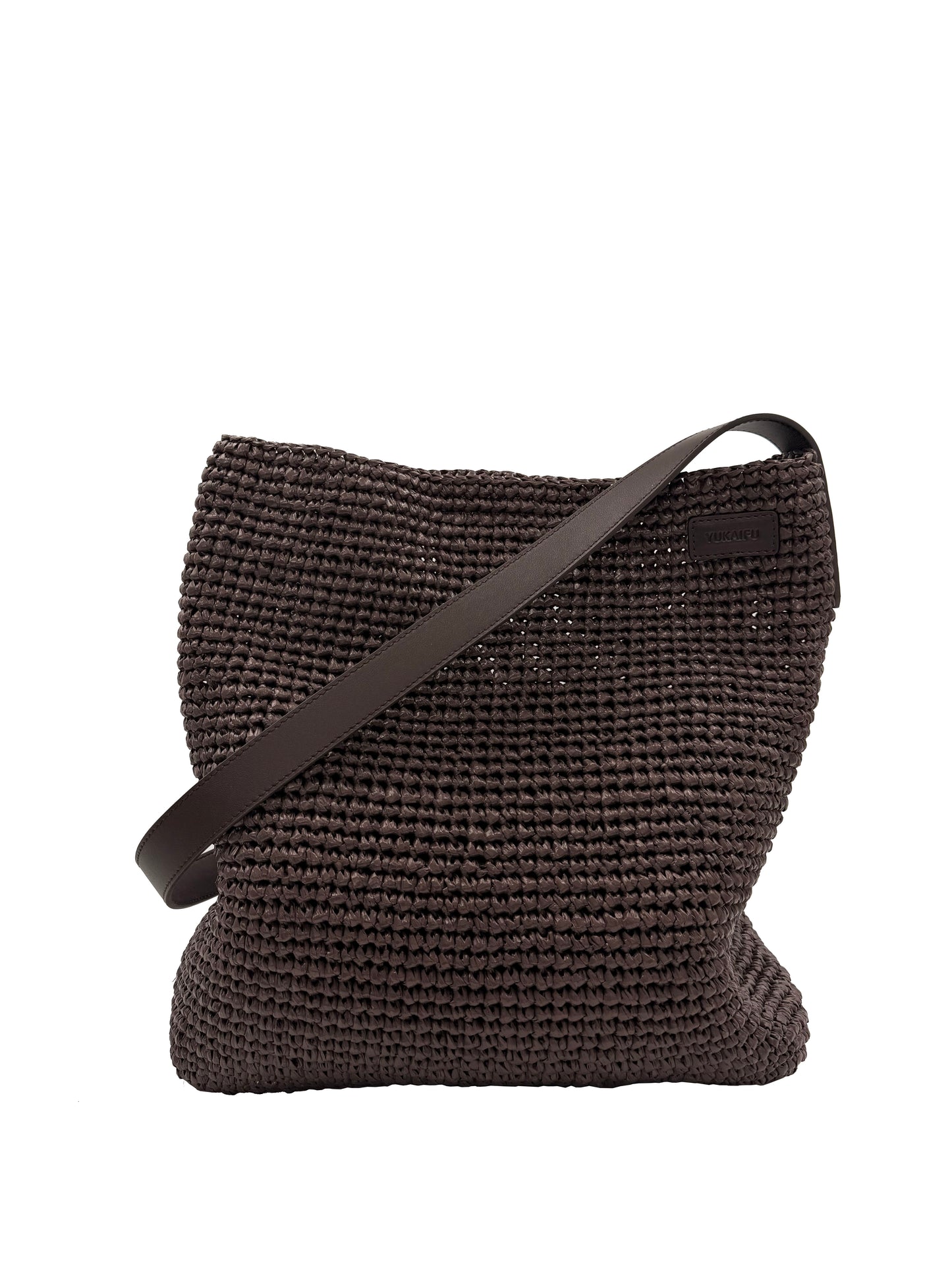 MATTE RAFFIA HOBO SHOULDER BAG HAND WEAVEN
