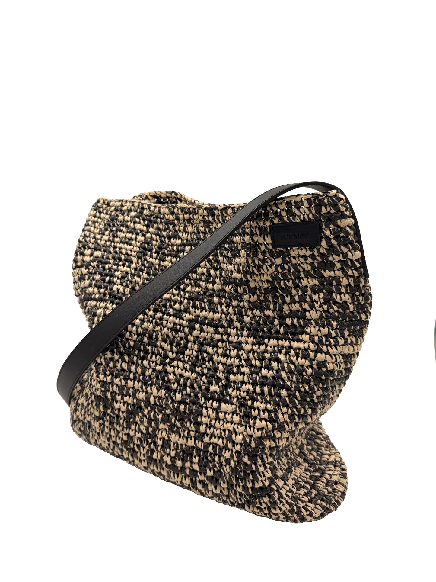 MATTE RAFFIA HOBO SHOULDER BAG