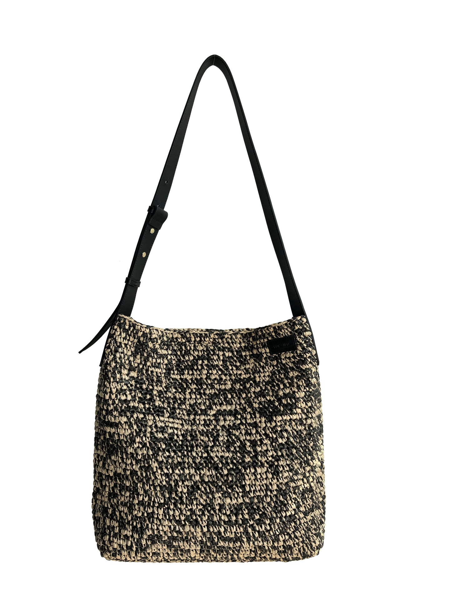 MATTE RAFFIA HOBO SHOULDER BAG