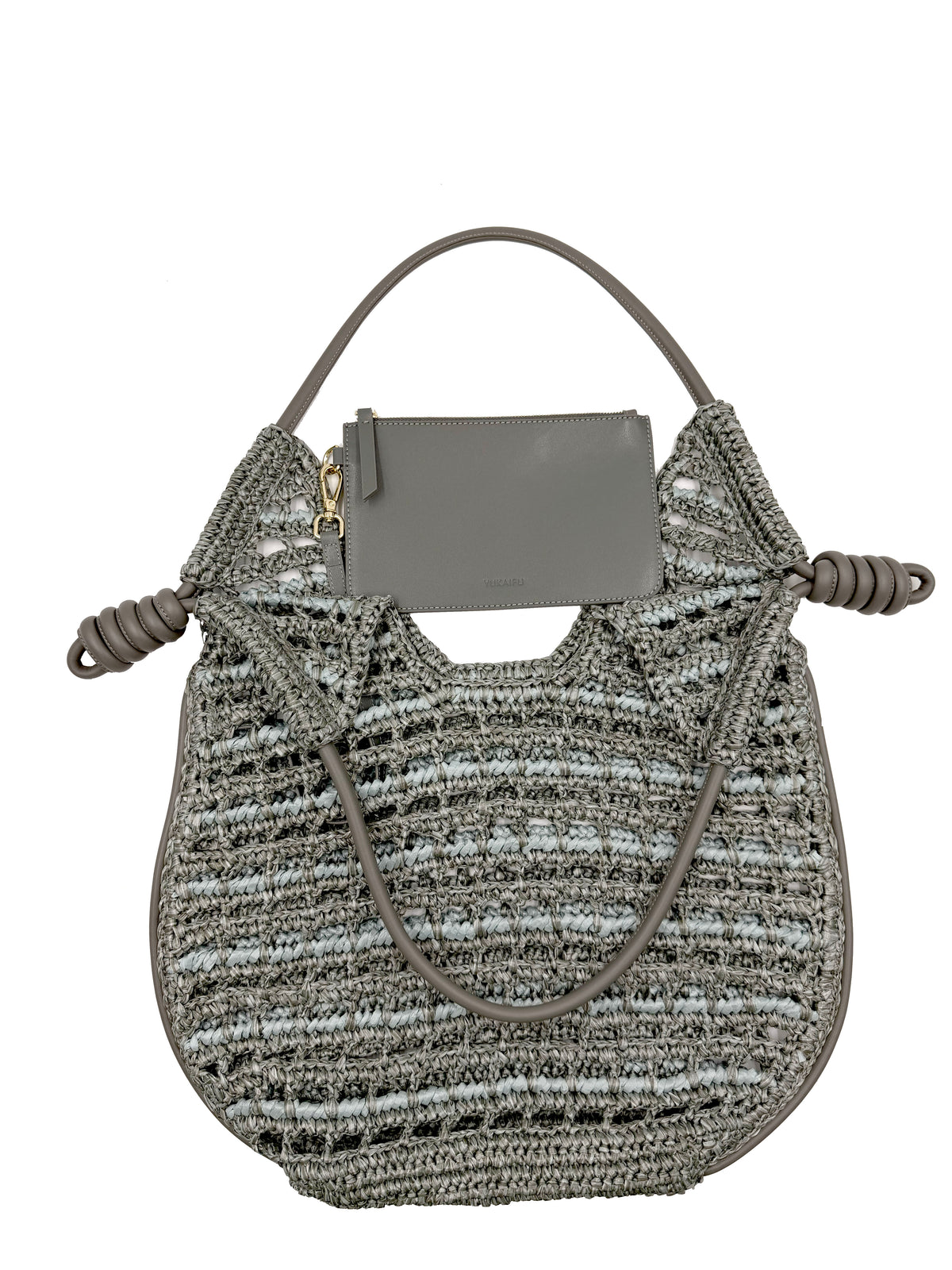 BRAIDED HANDLE STRAW TOTE BAG HANDWOVEN STRAW BAG