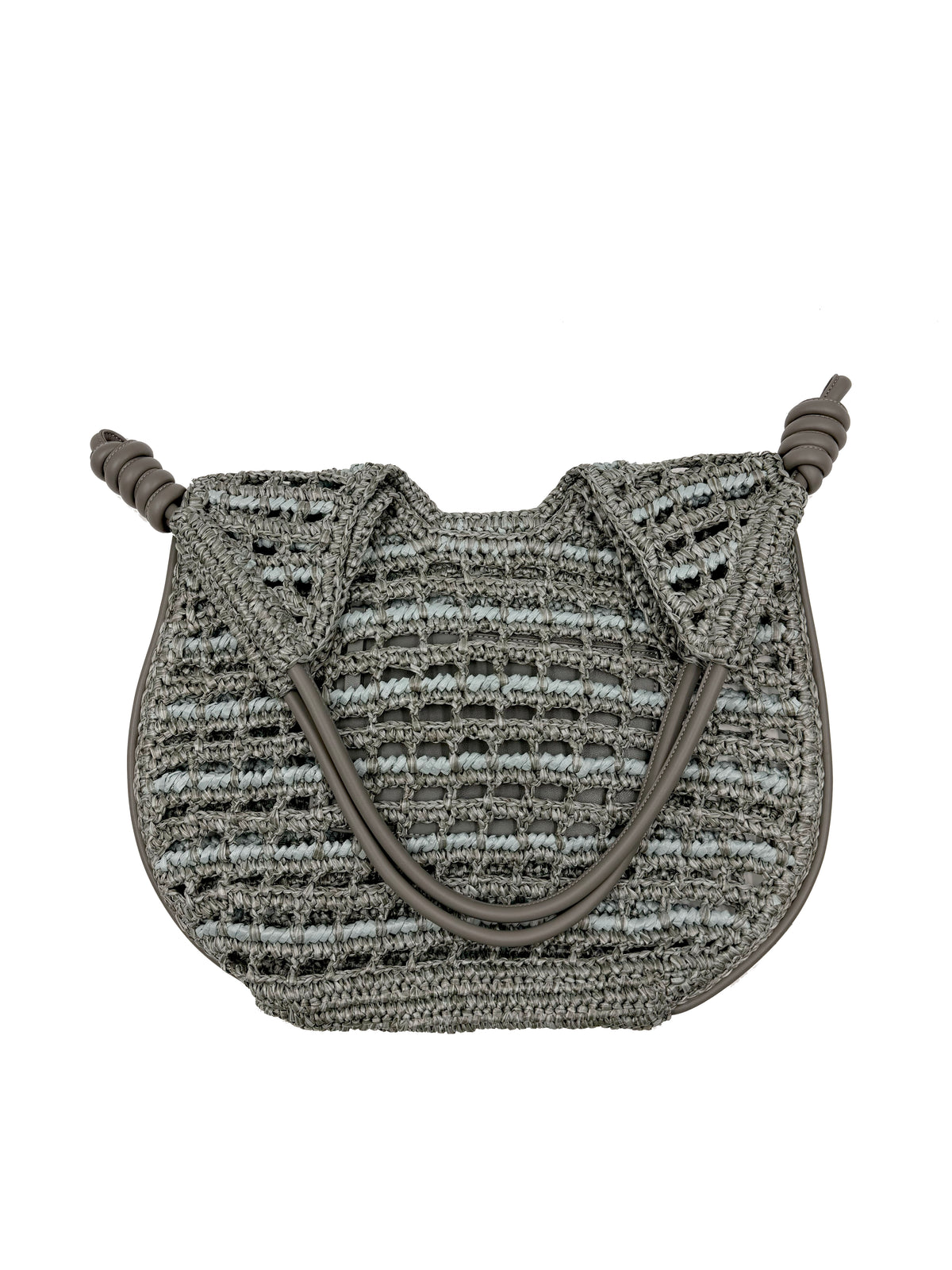 BRAIDED HANDLE STRAW TOTE BAG HANDWOVEN STRAW BAG