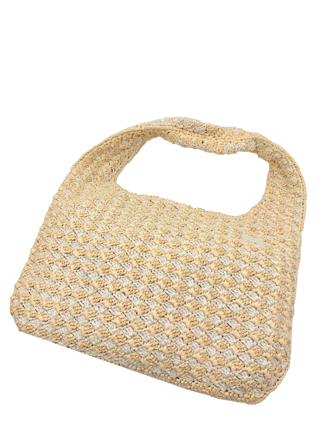 MATTE RAFFIA HOBO SHOULDER BAG